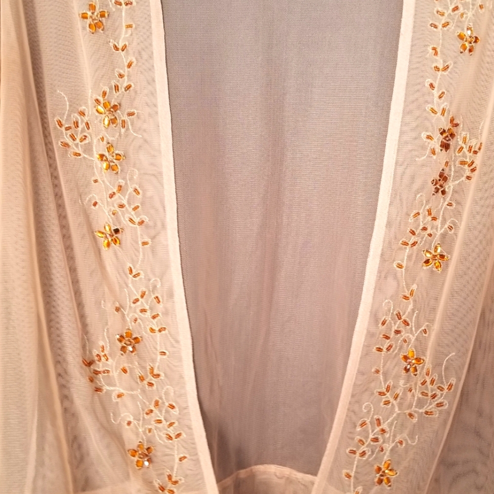 Newport News SHEER beaded wrap